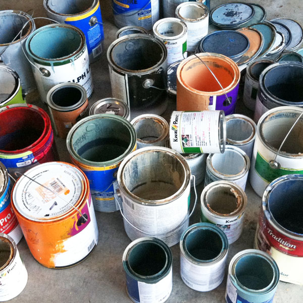 of latex paint cans disposal