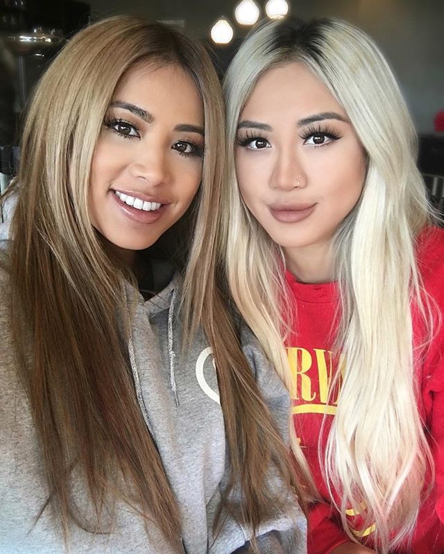 blonde and kiss asian
