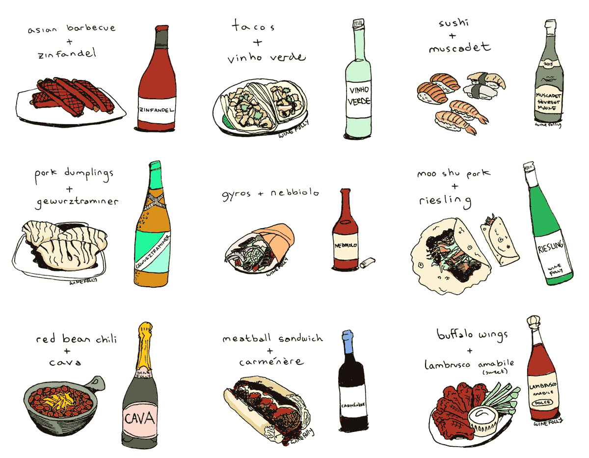 asian food wine