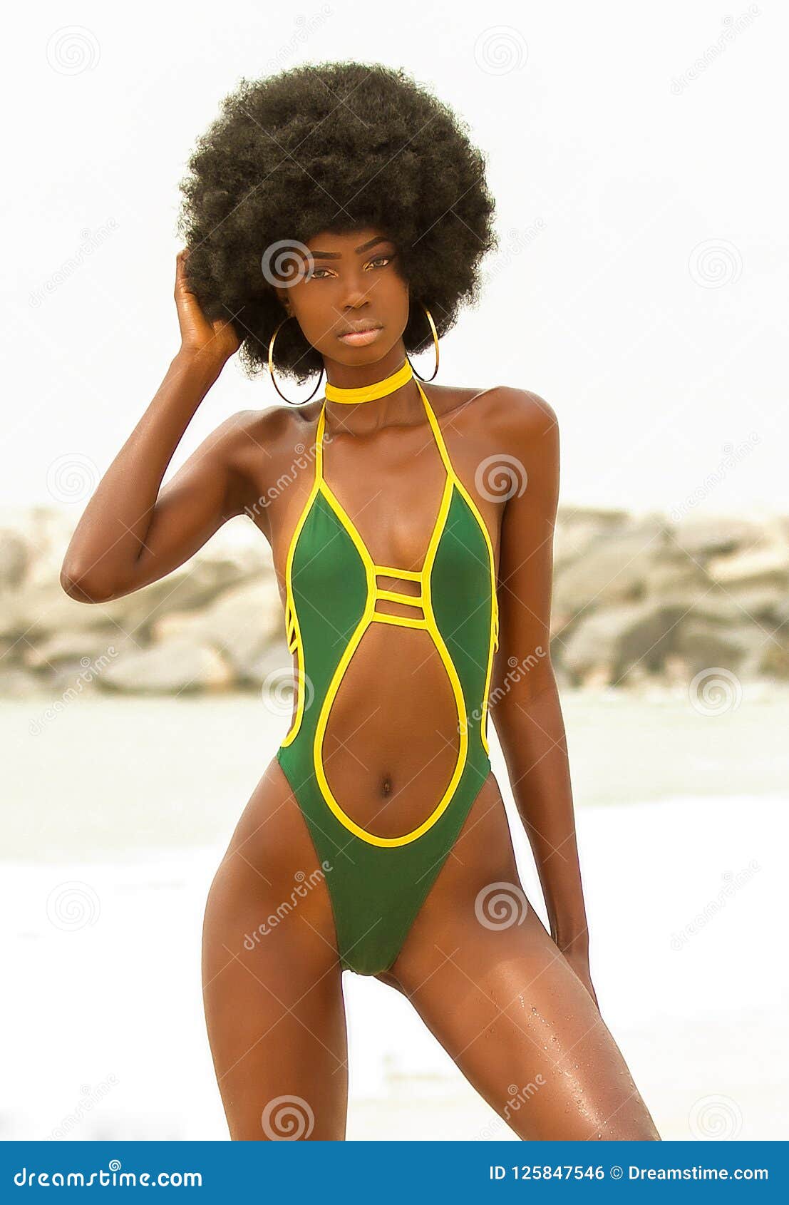 bikini only ebony models in