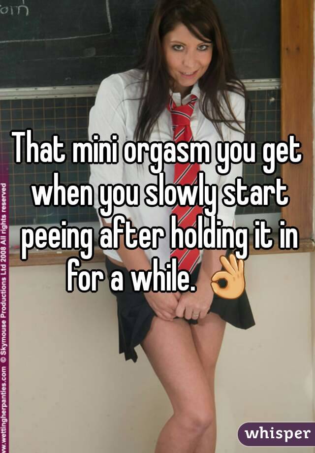 while orgasm peeing