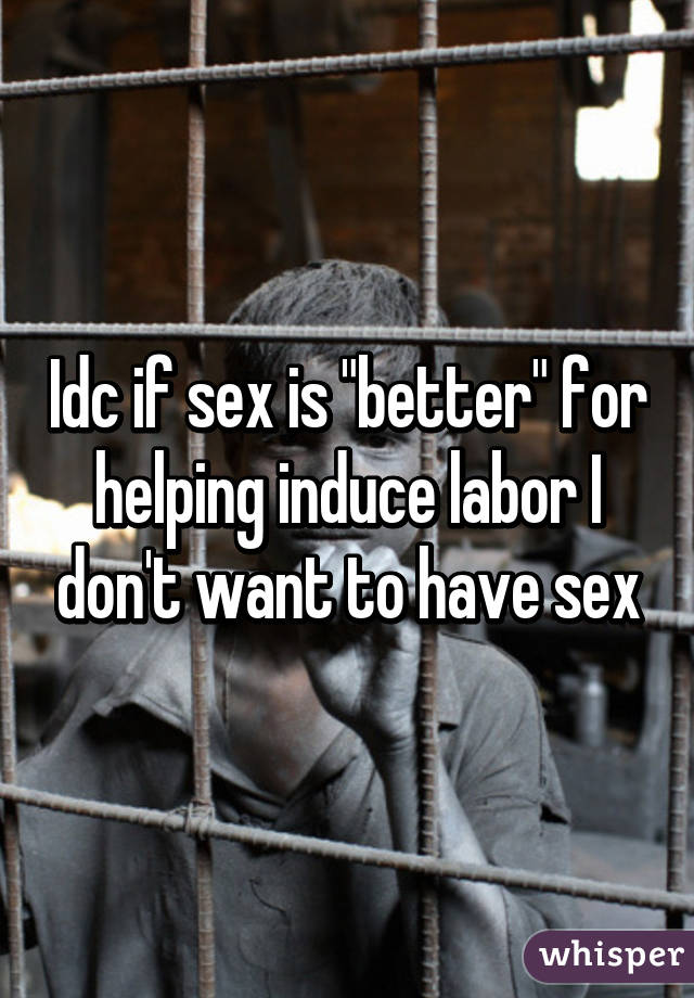 help does how with labor sex