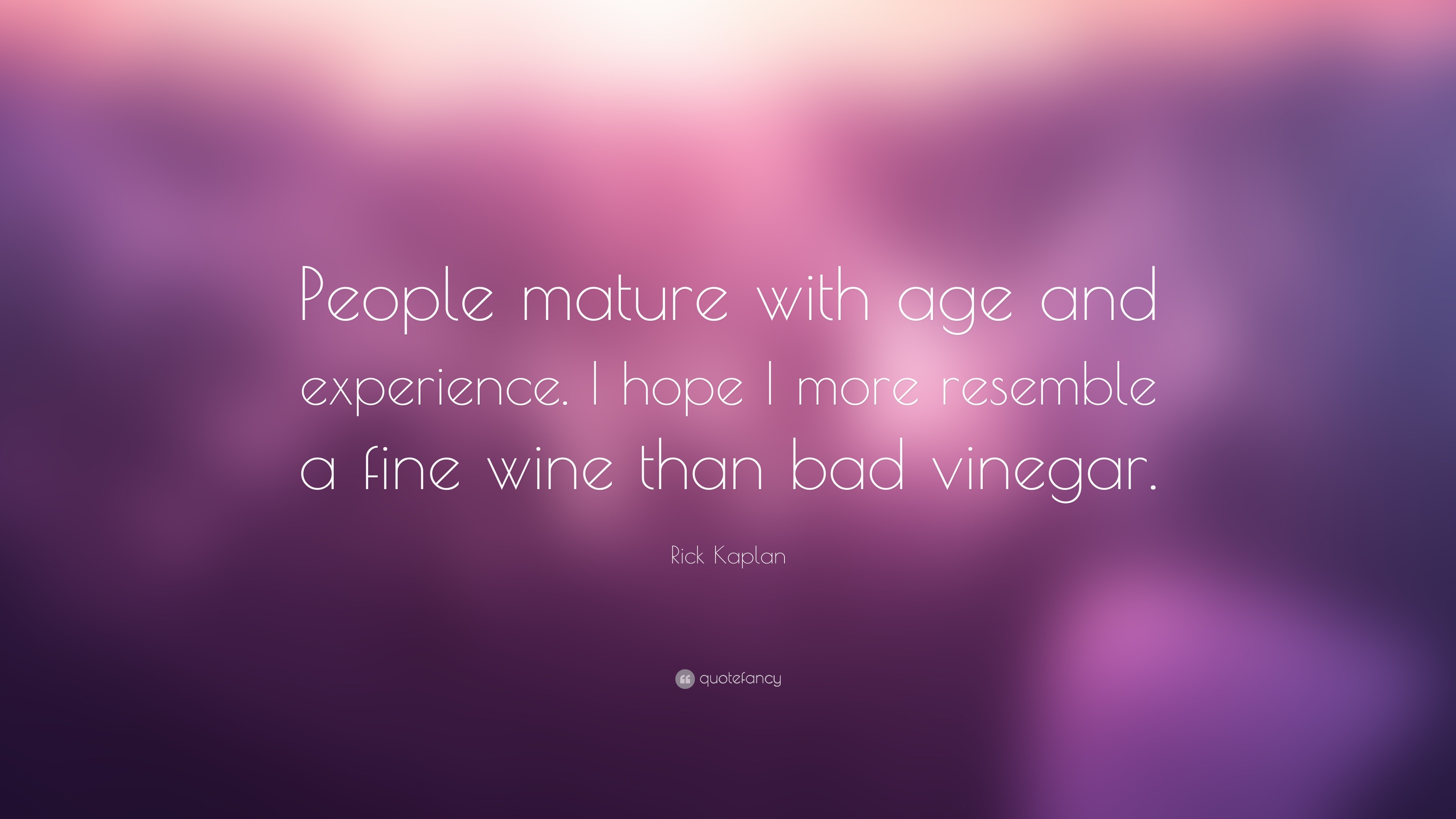 matures with wine age
