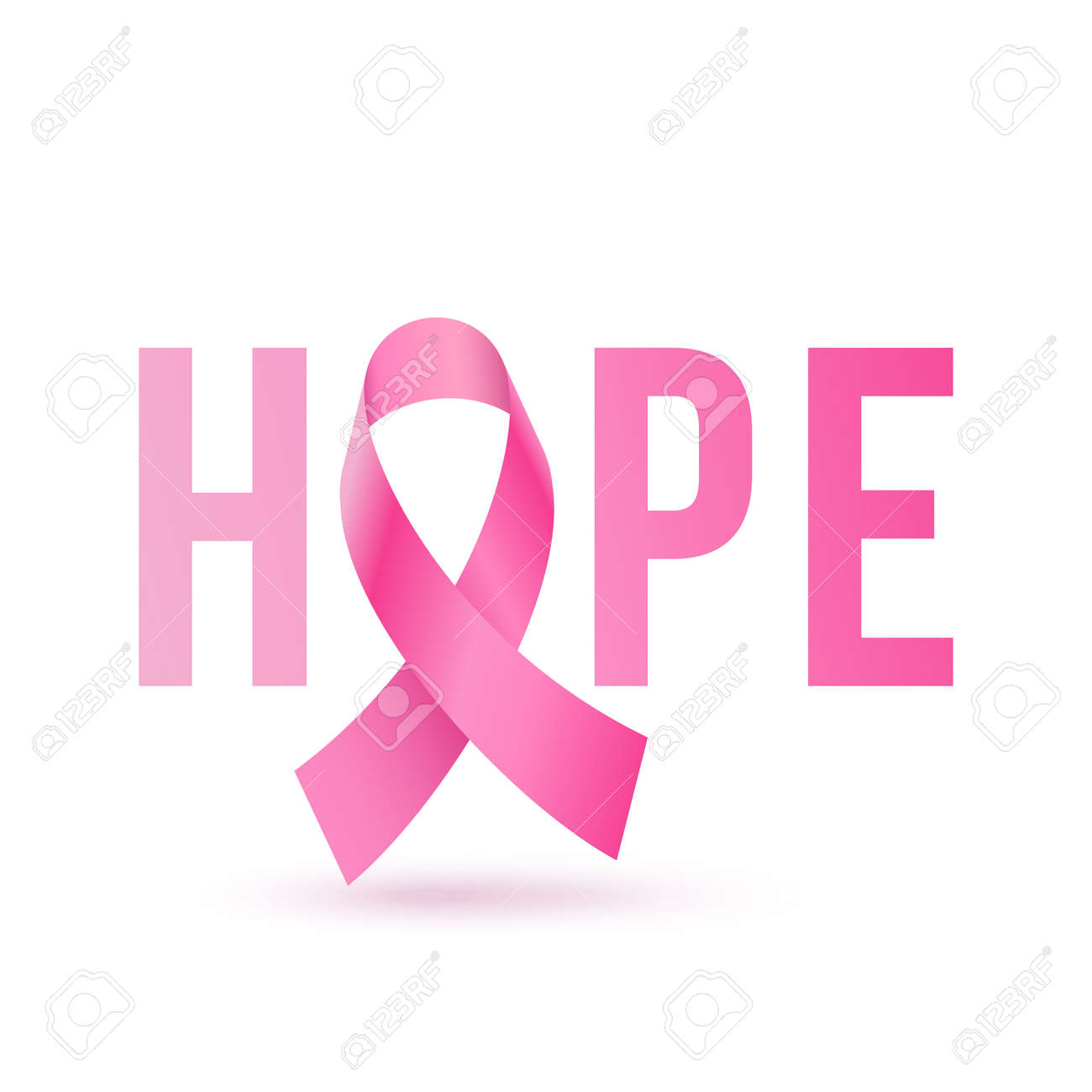 breast logo cancer ribbon pink